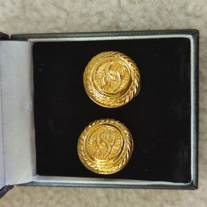 Vintage Chanel CC clip-on earrings